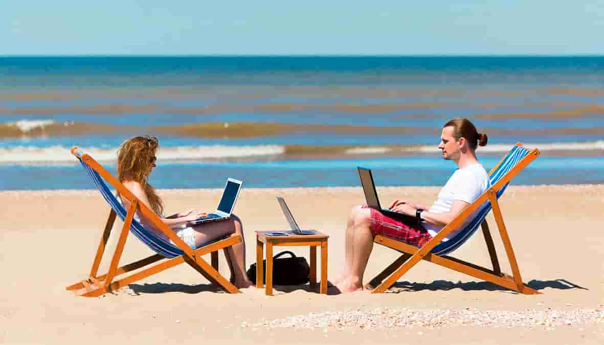 Beachbound Brits Remote Work Policies Fuel Summer Escape