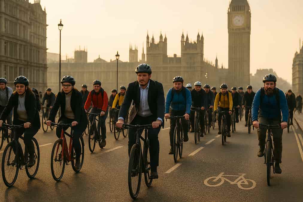 Cycling surge as Tube strikes push London workers onto two wheels