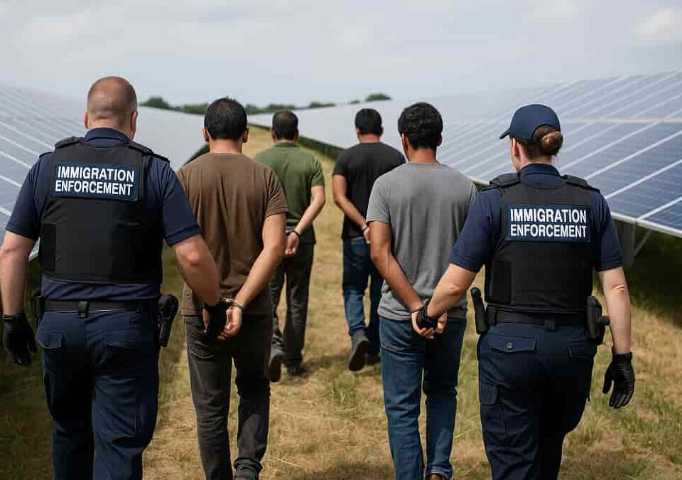 Immigration officers arrest fifteen suspected illegal workers at Bristol solar farm