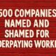 500 UK firms fined for underpaying workers Now named and shamed