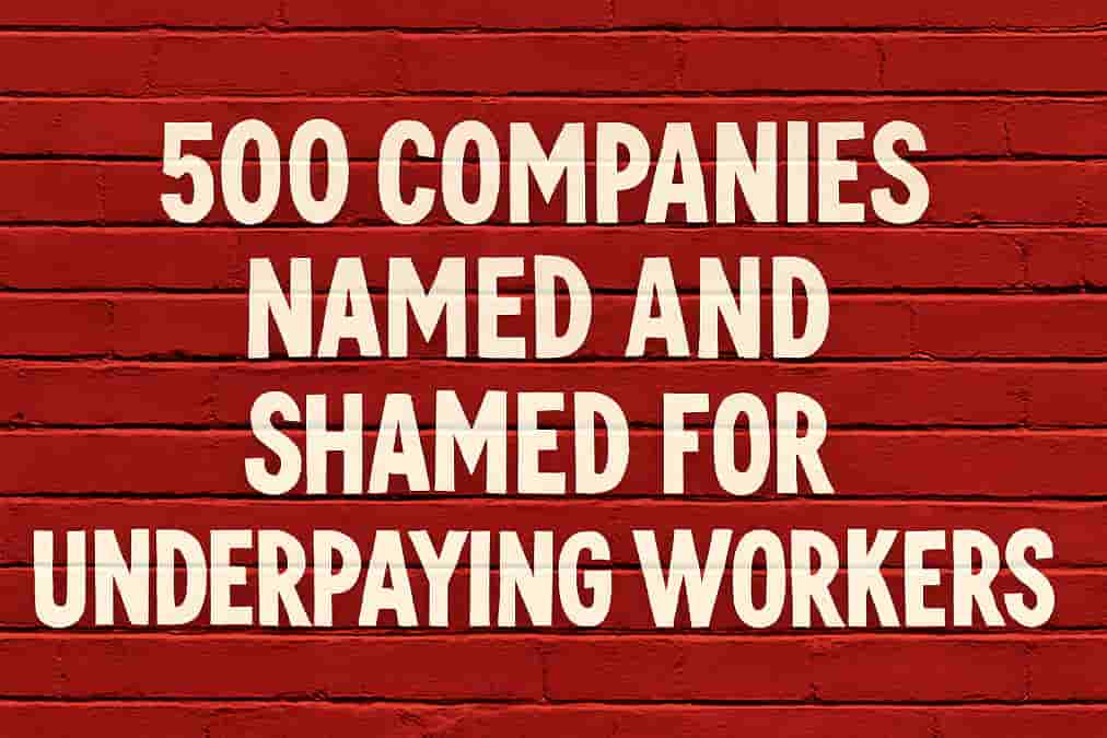 500 UK firms fined for underpaying workers Now named and shamed