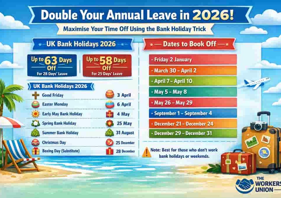 Double your time off in 2026 - The UK holiday booking hack every worker should know