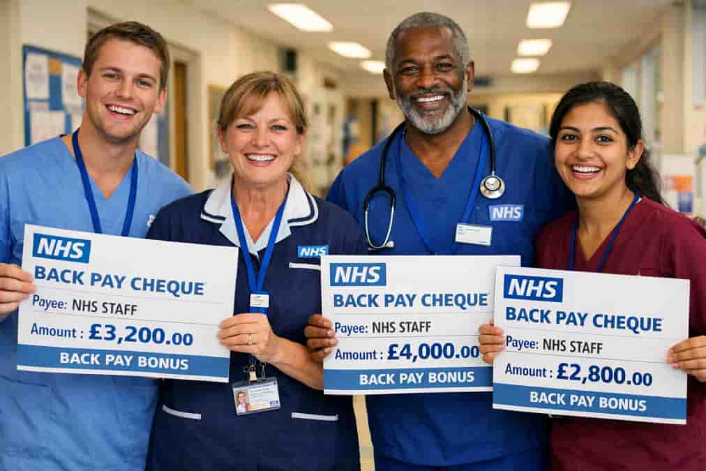 NHS hospital workers to receive up to £5,500 in back pay