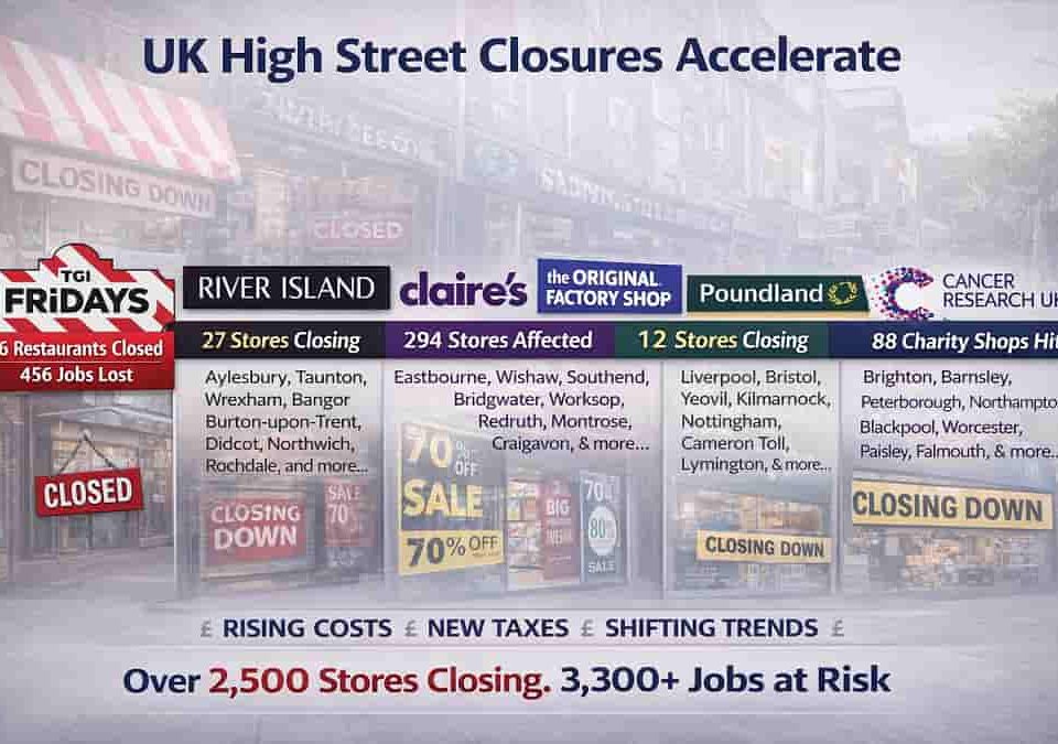 Retail crisis deepens as closures accelerate across UK high streets