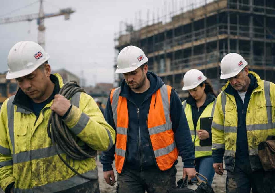 UK construction workers hit as output falls 2.1% in Q4 2025