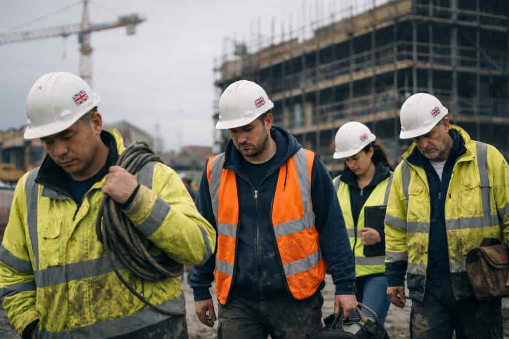 UK construction workers hit as output falls 2.1% in Q4 2025