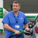 NHS worker refueling at BP station