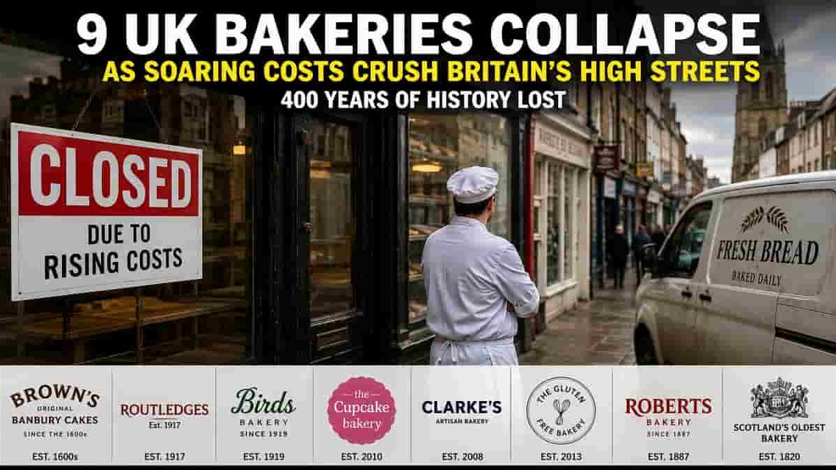 9 UK Bakeries Collapse As Britain’s High Streets Crumble Under Cost Crisis