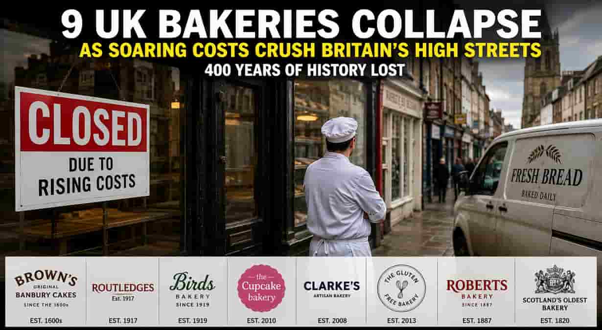 9 UK Bakeries Collapse As Britain’s High Streets Crumble Under Cost Crisis