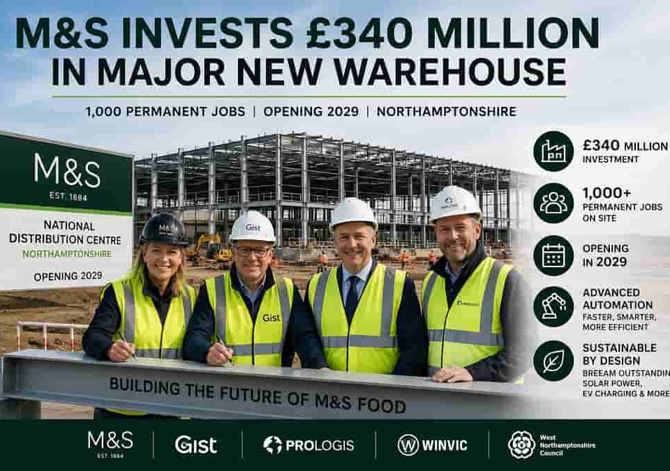 M&S launches £340 million warehouse project creating 1,000 UK jobs