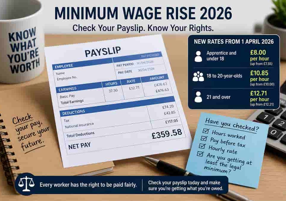Payslip analysis for minimum wage rise