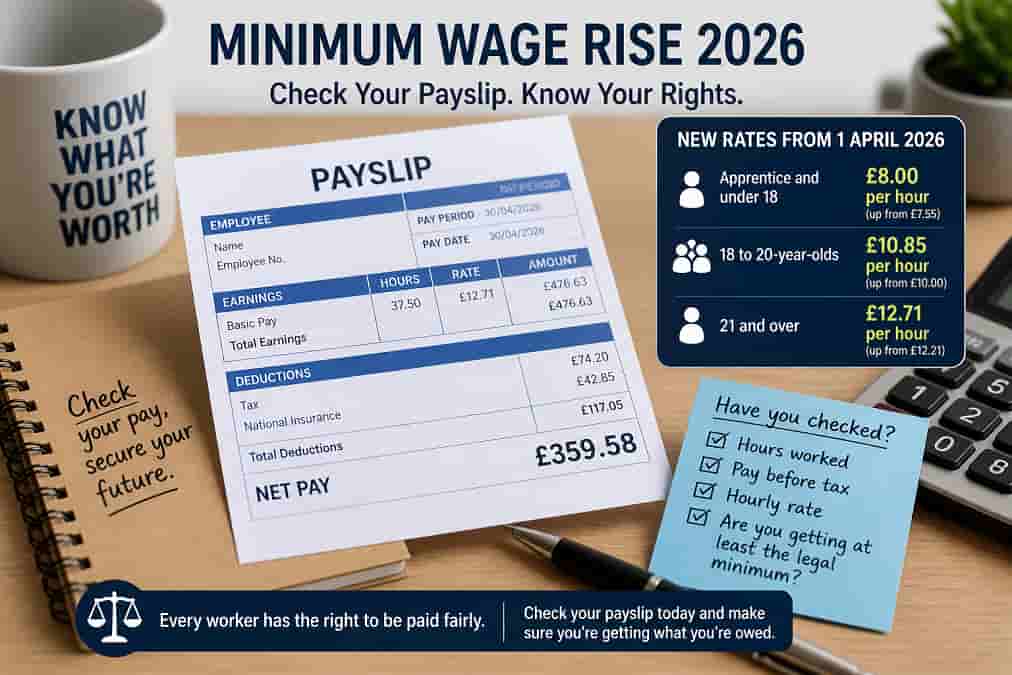 Payslip analysis for minimum wage rise