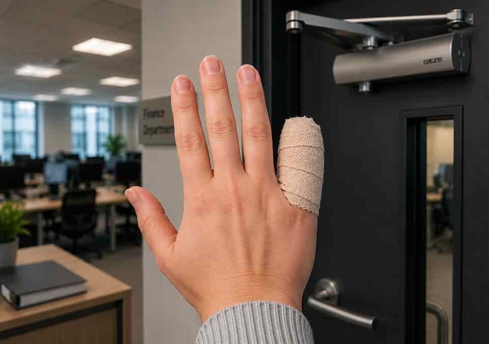 Young finance worker loses finger in horrific London office door accident