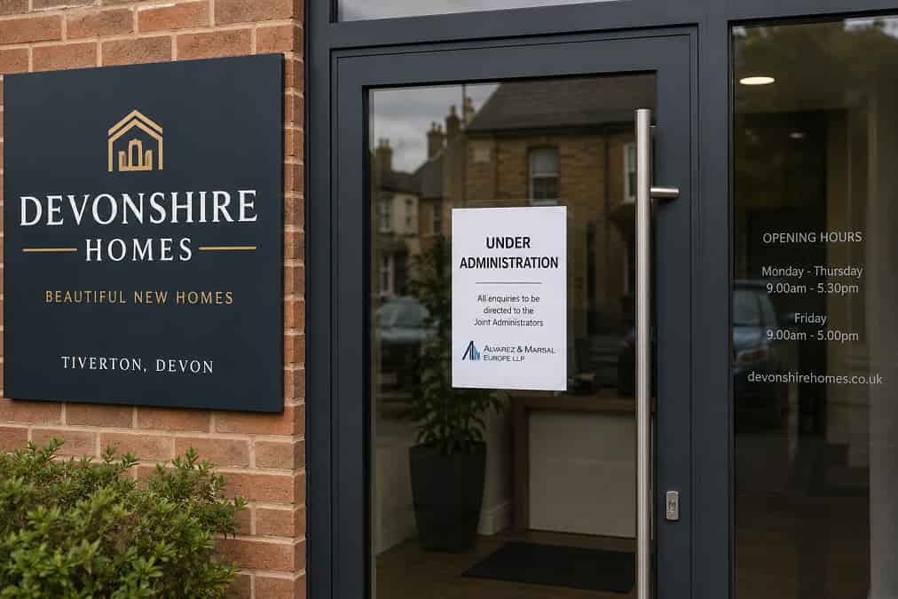 Devonshire Homes office entrance in Tiverton