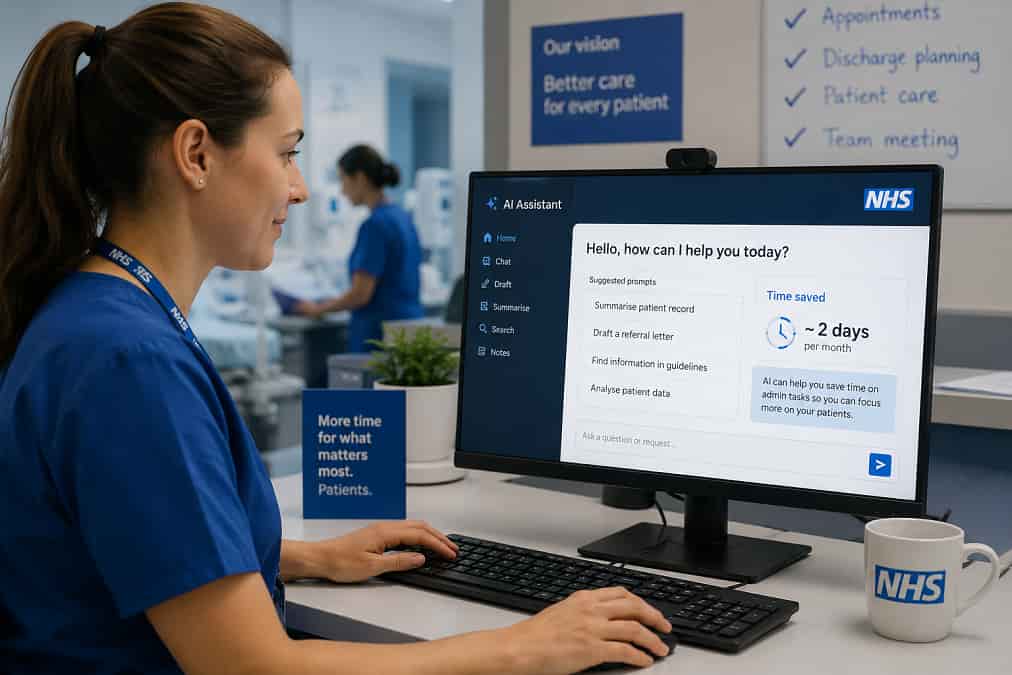 NHS to roll out AI tools to 500,000 staff in major productivity drive