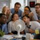 Office workers battling summer heatwave