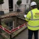 Construction safety check in progress