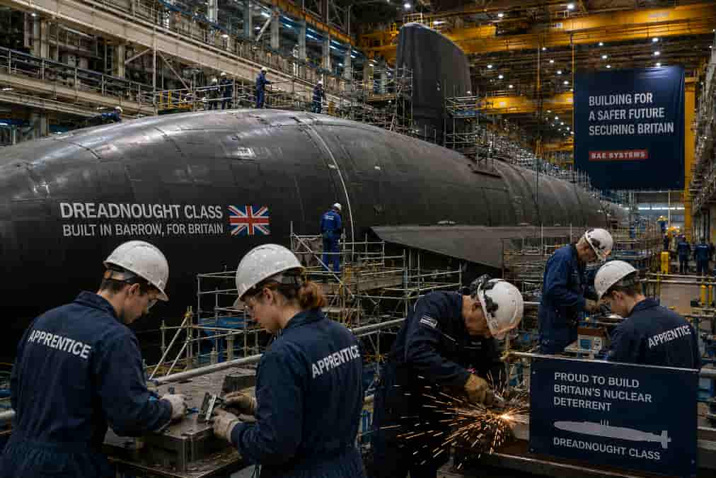 Submarine Assembly in Barrow Shipyard
