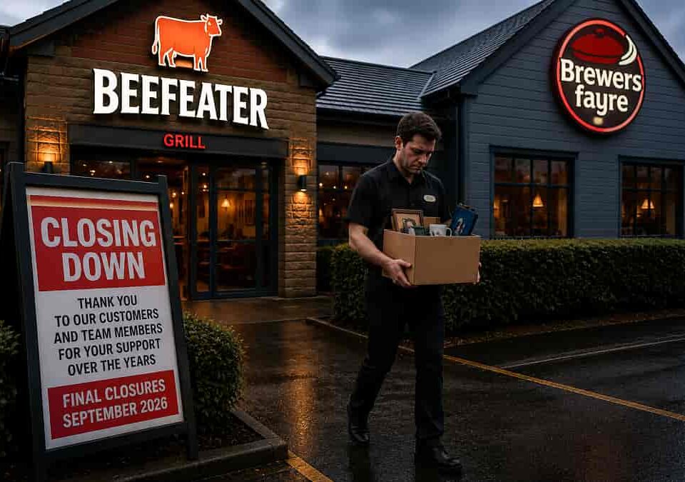 Restaurant Closure on a Rainy Evening