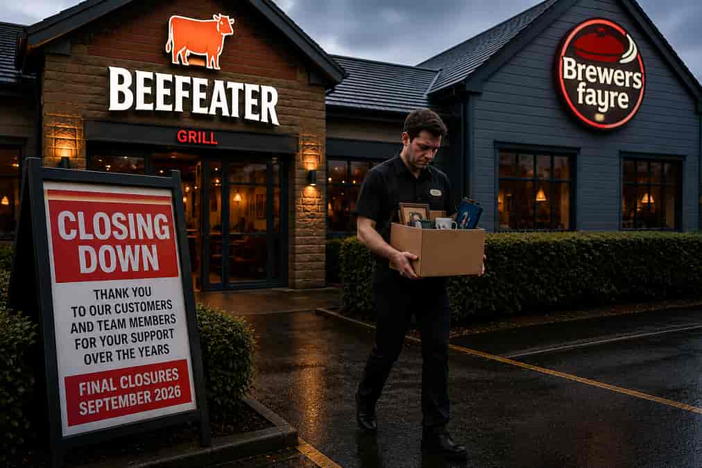 Restaurant Closure on a Rainy Evening