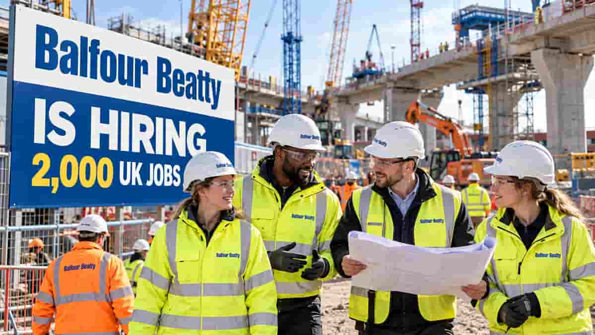 2,000 new UK jobs as Balfour Beatty launches major infrastructure recruitment drive