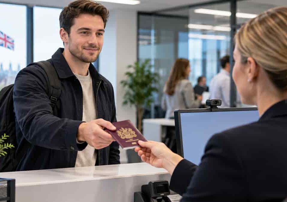 British Passport Check-In at Reception