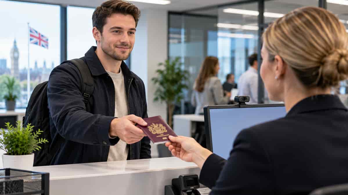 British Passport Check-In at Reception