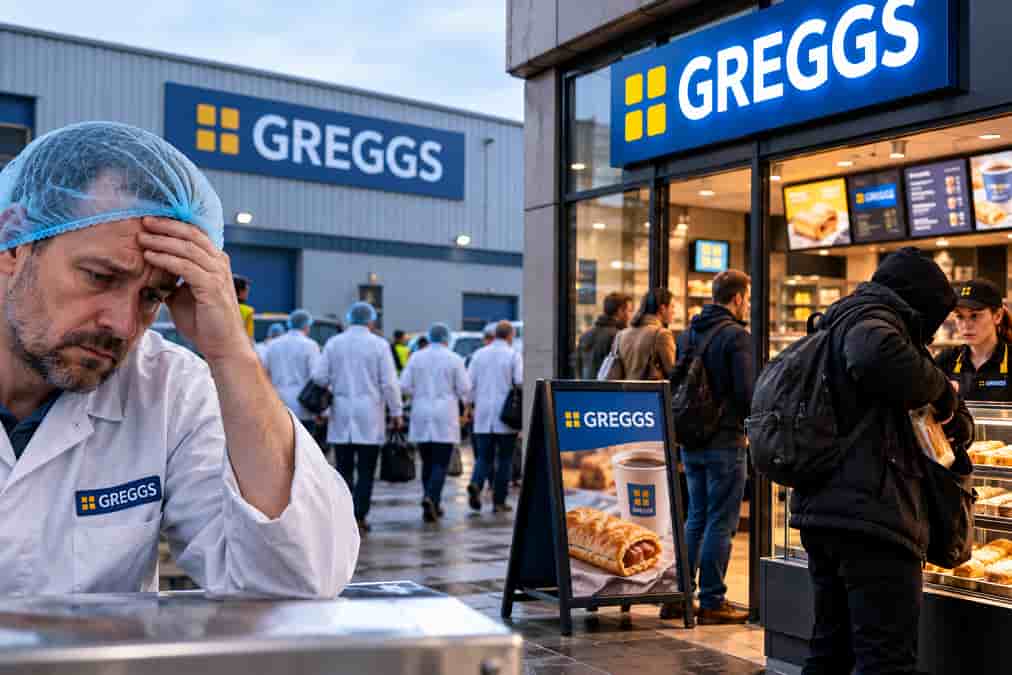 740 Greggs jobs at risk as workers face pressure on two fronts